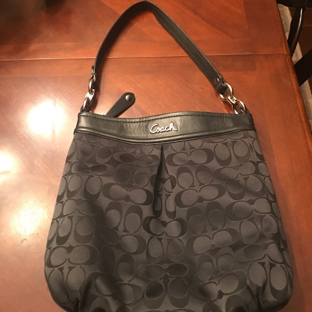 Black Coach shoulder purse
